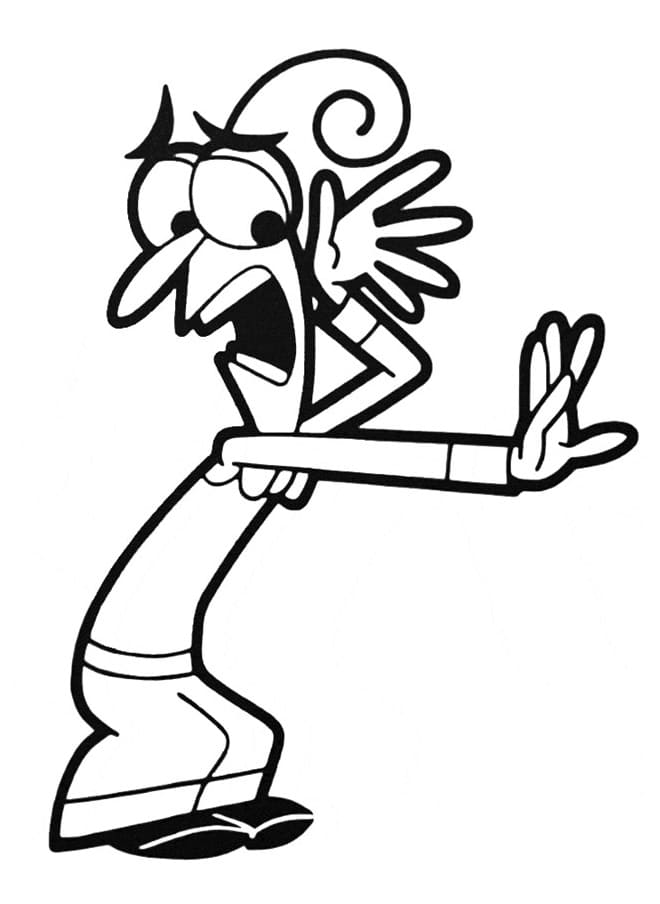 Desenho de Imagem de Medo para Colorir