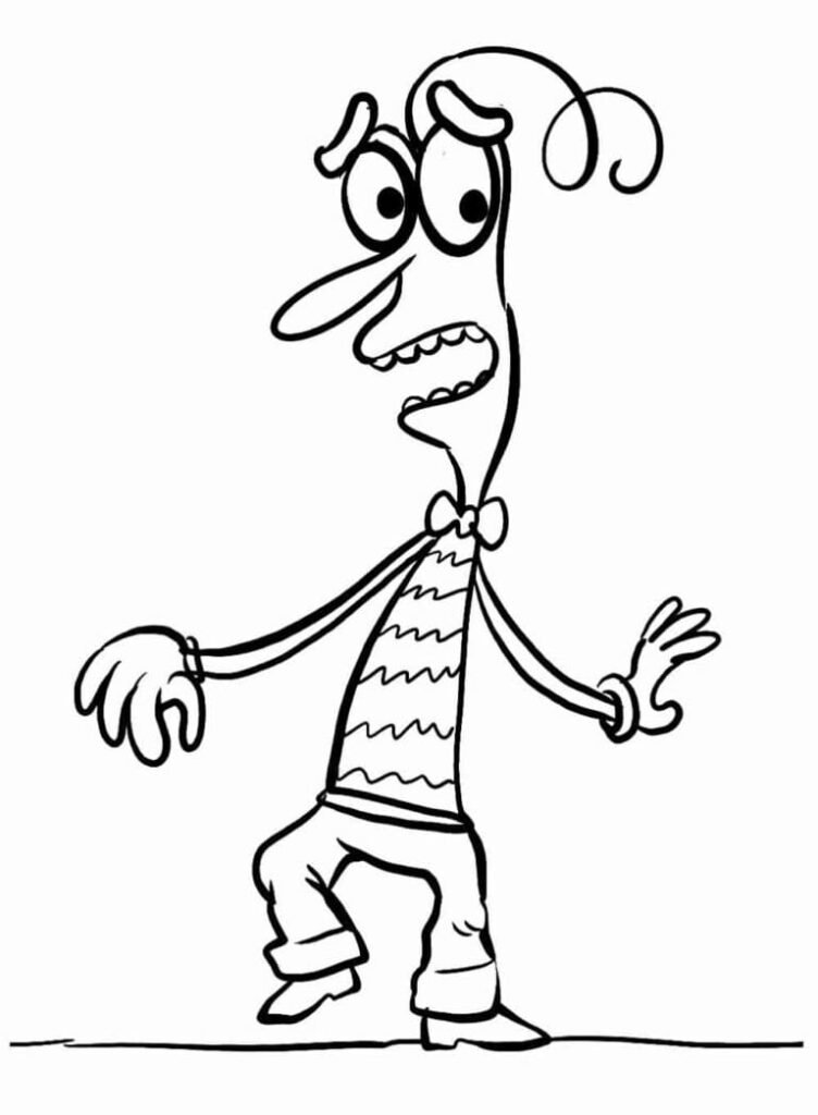 Desenho de Medo Divertidamente para Colorir