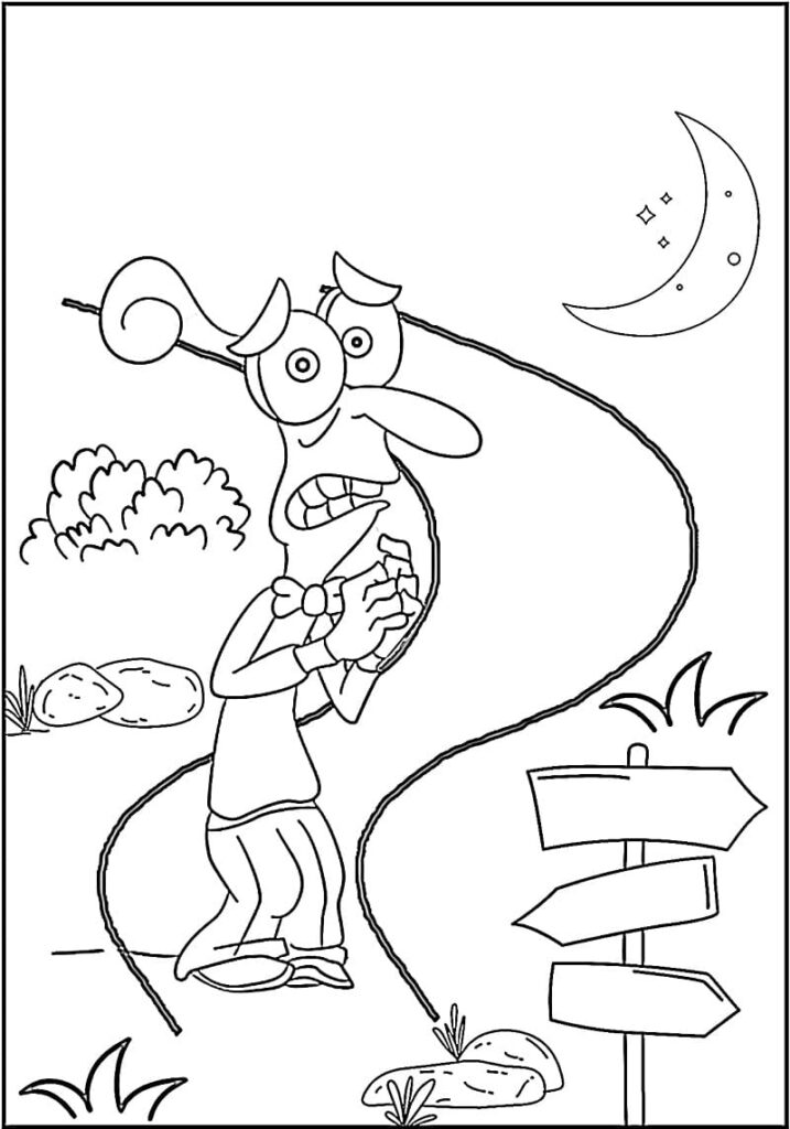 Desenho de Medo Imprimivel para Crianças para Colorir