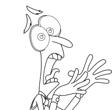 Desenho de Medo Imprimível para Colorir