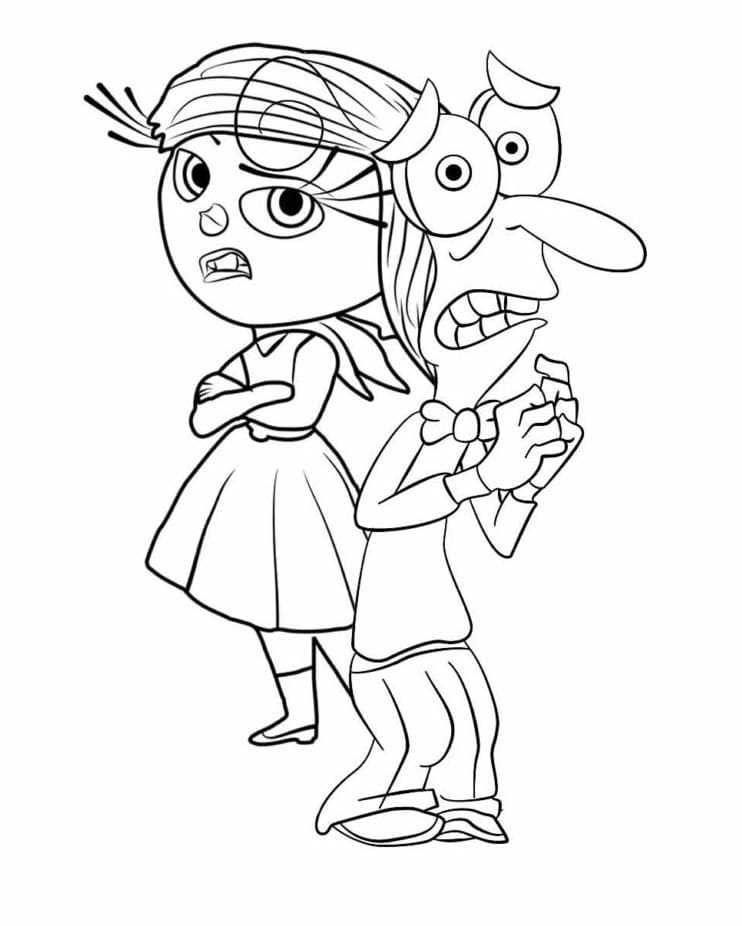 Desenho de Nojinho e Medo para Colorir