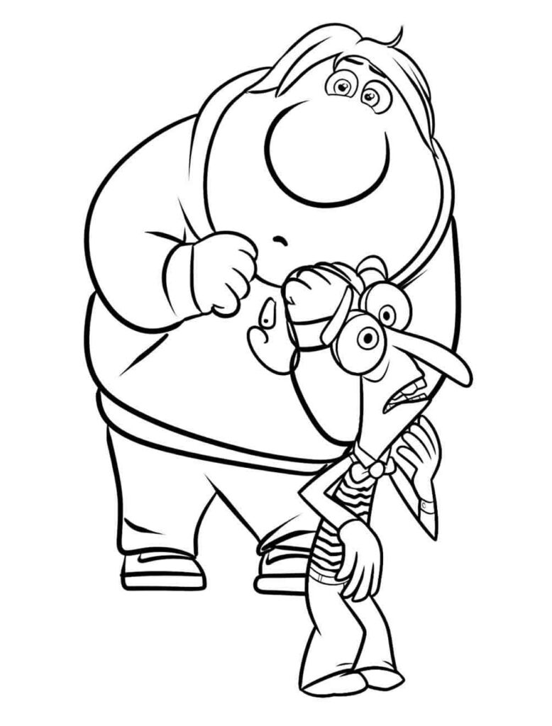 Desenho de Vergonha e Medo Divertida Mente para Colorir