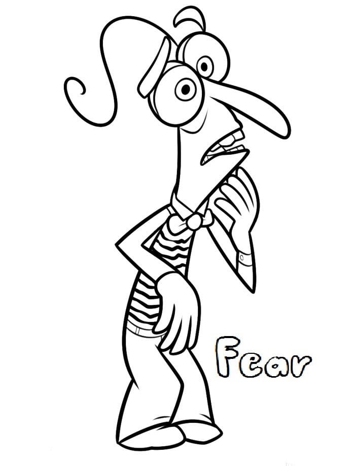 Desenhos de Medo Divertida Mente para Colorir