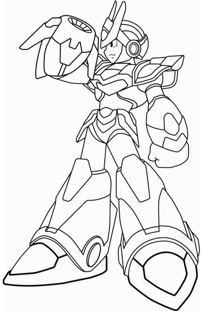 Desenho Armadura de Mega Man para Colorir