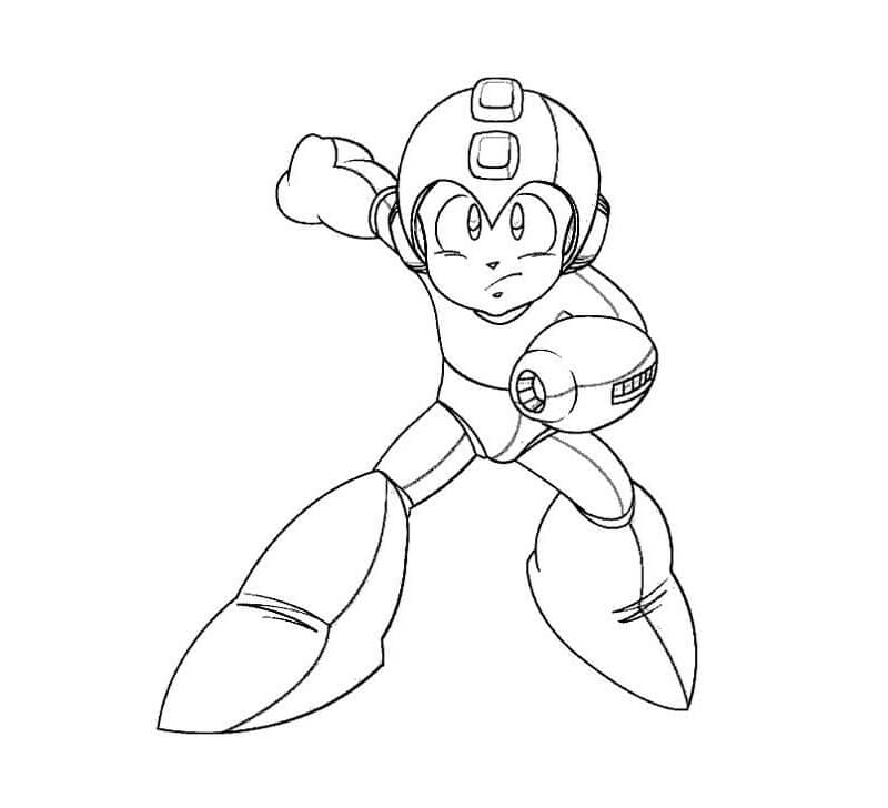 Desenho de Mega Man para Colorir Crianças