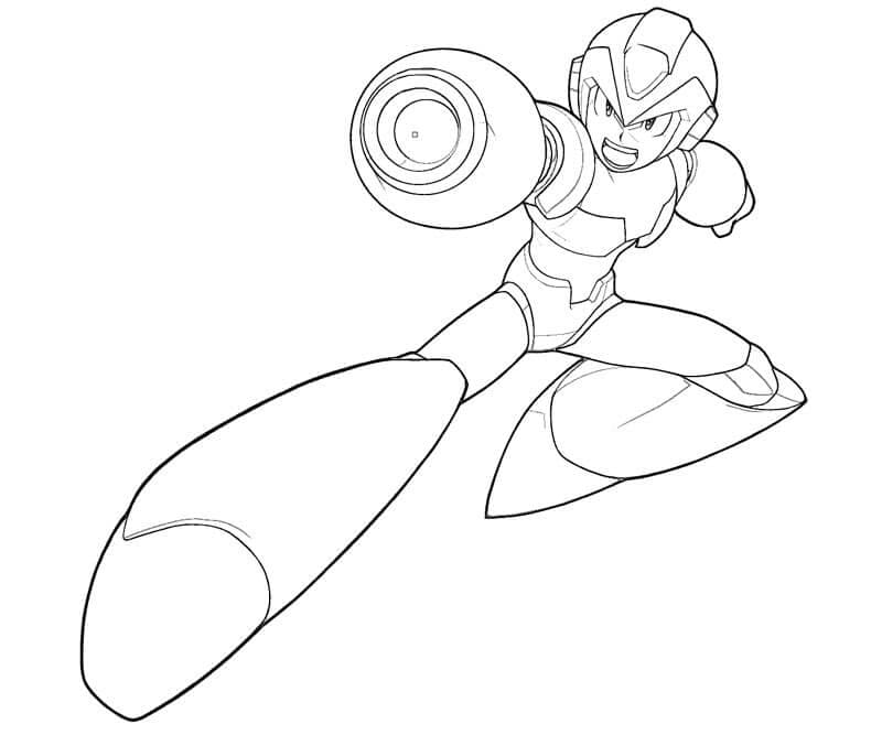Desenho de Mega Man para Colorir Download Pdf