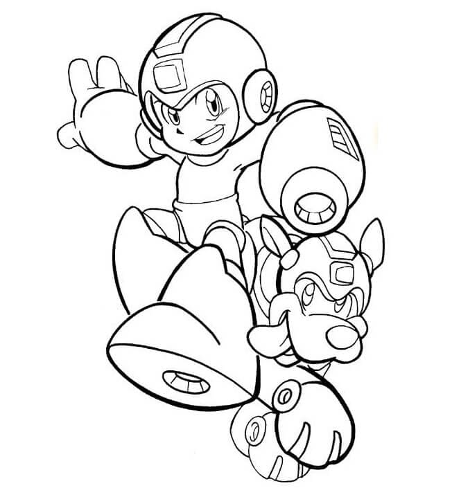 Desenho de Mega Man para Colorir Pdf
