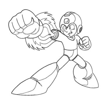 Desenho Imprimível de Mega Man para Colorir