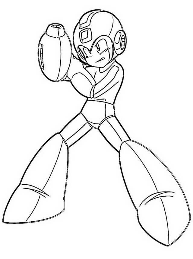 Desenho Imprimivel de Mega Man para Colorir Pdf
