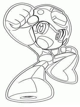 Desenho Mega Man adorável para Colorir