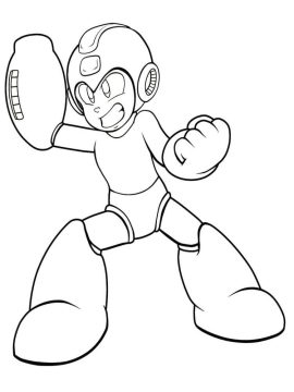 Desenho Mega Man Feliz para Colorir
