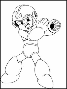 Desenho Mega Man Sorrindo para Colorir