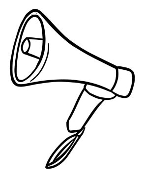 Desenho de Megafone para crianças para Colorir