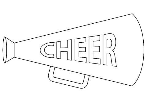 Desenho de Torcer Megafone para Colorir
