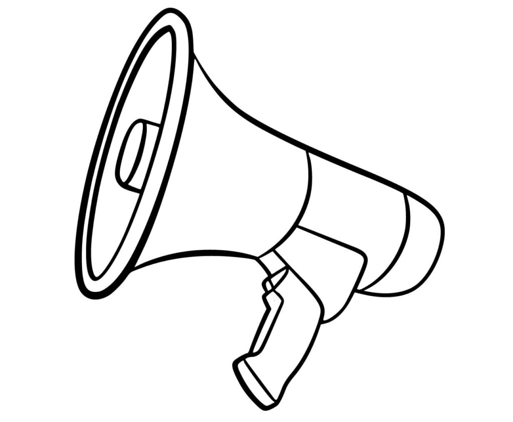 Desenho de um Megafone para Colorir