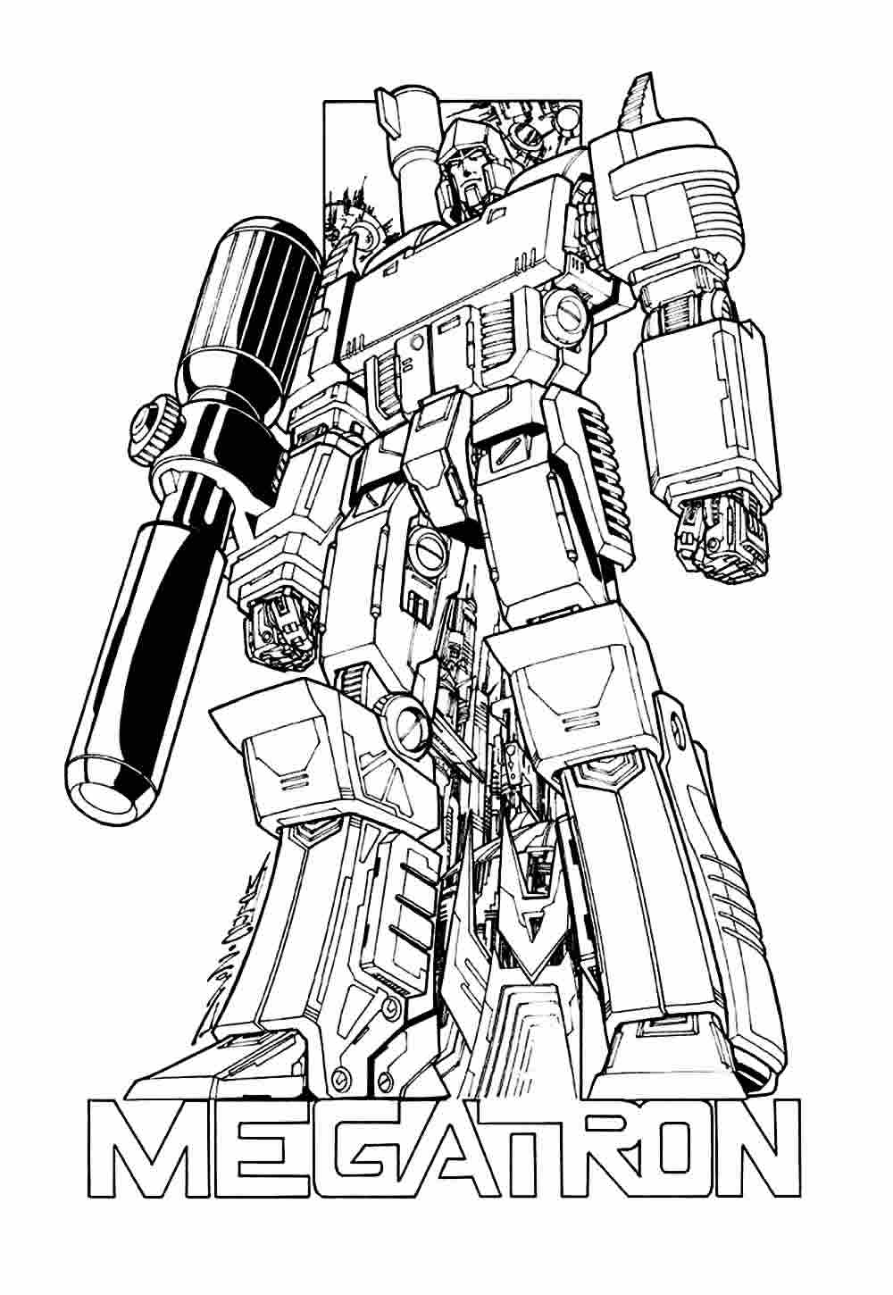 Desenho de Megatron Transformers para Colorir Lápis de Cor