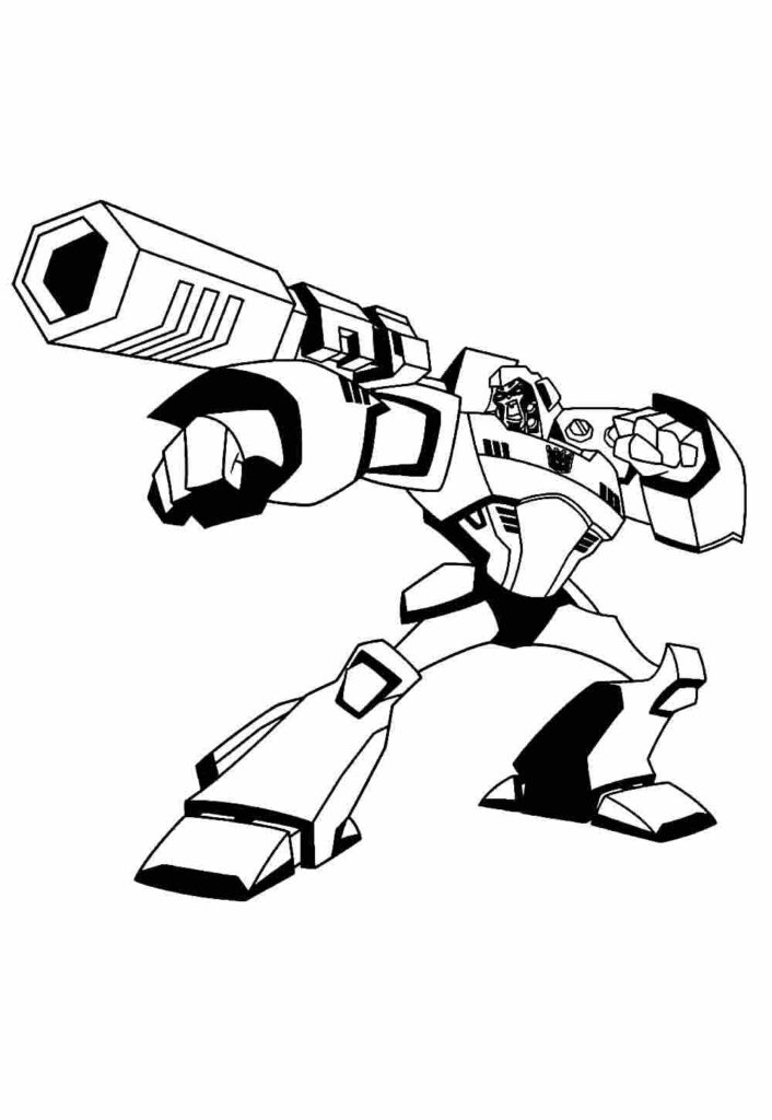 Desenho Imprimivel de Megatron Transformers para Pintar