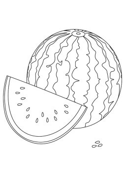 Desenho para Atividade Infantil de Melancia para Pintar