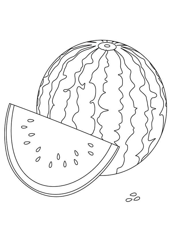 Desenho para Atividade Infantil de Melancia para Pintar