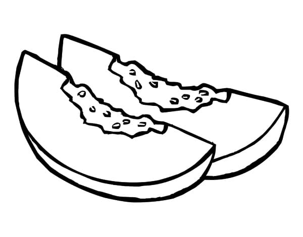 Desenho de Dois Melões para Colorir