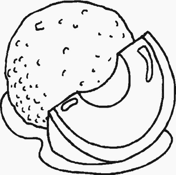 Desenho de Fatiá de Melão para Colorir
