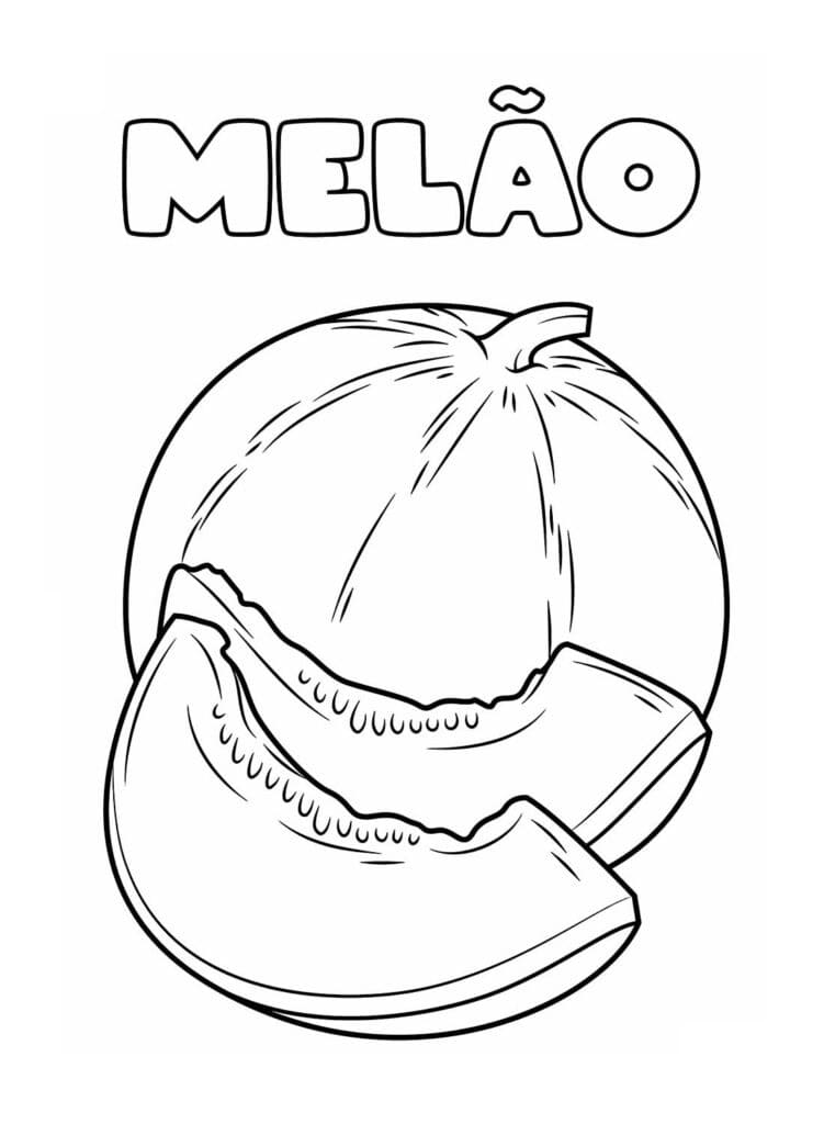 Desenho de Melão Baixar Imprimivel