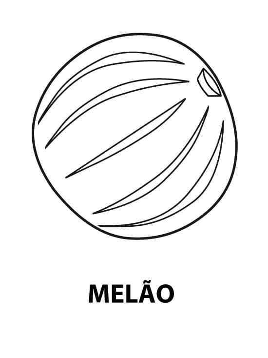 Desenho de Melão Imagem para Colorir