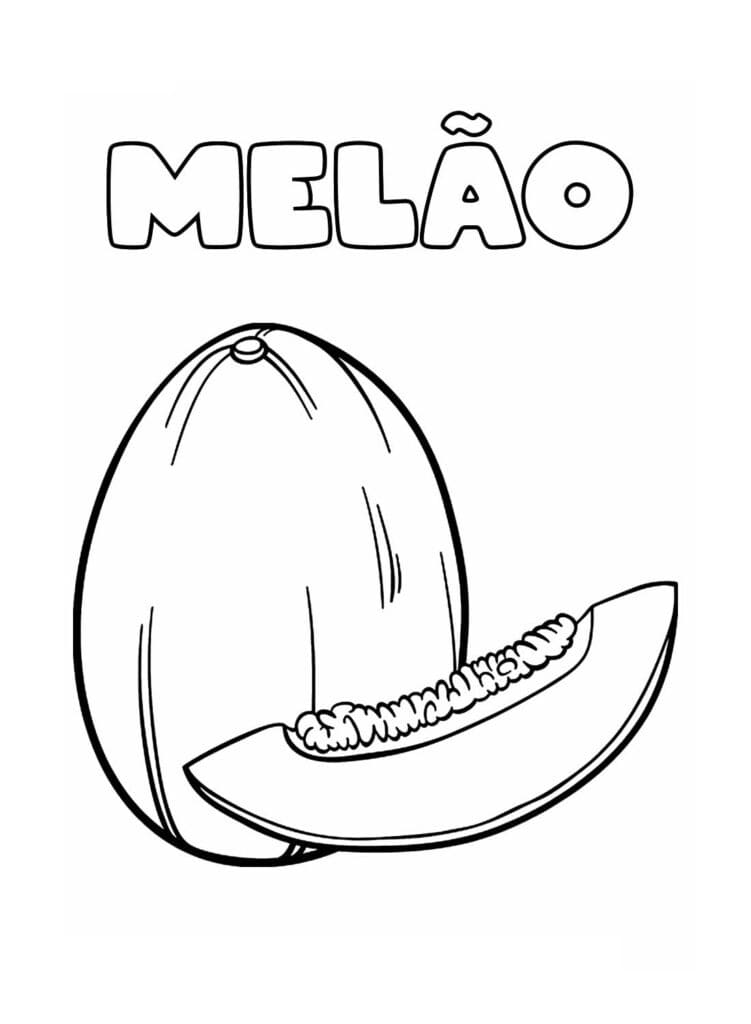 Desenho de Melão para Colorir