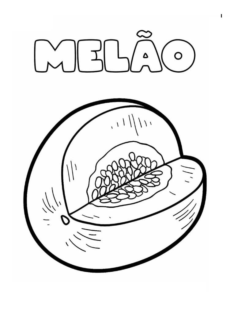 Desenho de Melão para Imprimir