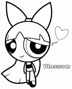 Desenho Pdf de Florzinha Meninas Superpoderosas para Baixar e Pintar grátis