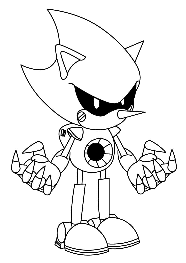Desenho de Metal Sonic Grátis para Colorir