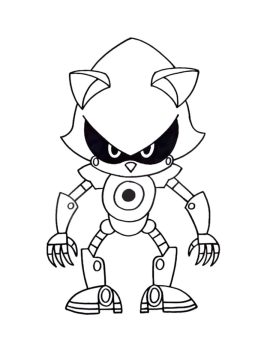 Desenho de Metal Sonic para Imprimir e Colorir