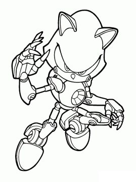Desenho em Pdf de Metal Sonic para Colorir grátis