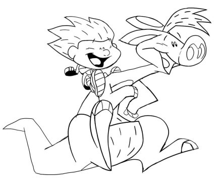 Desenho Matt e Bongo para Colorir