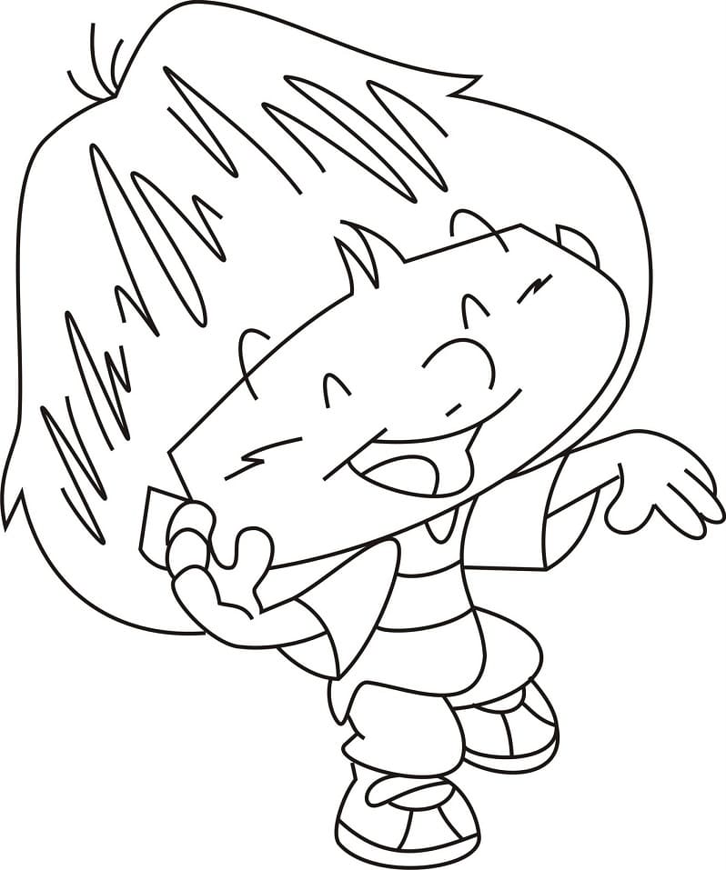 Desenho Yuri de Meu Amigaozao para Colorir