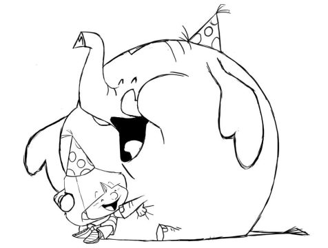 Desenho Yuri e Golias para Colorir em Pdf grátis