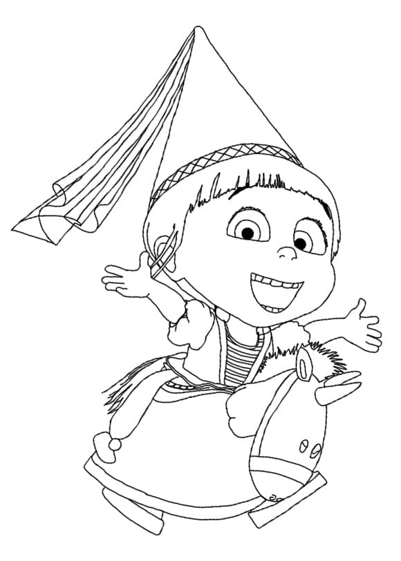 Desenho Agnes Meu Malvado Favorito para Colorir