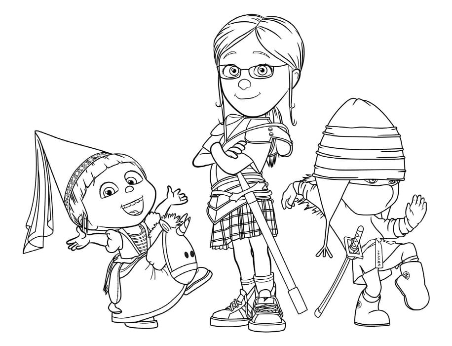 Desenho de Meu Malvado Favorito para Colorir e Imprimir Grátis