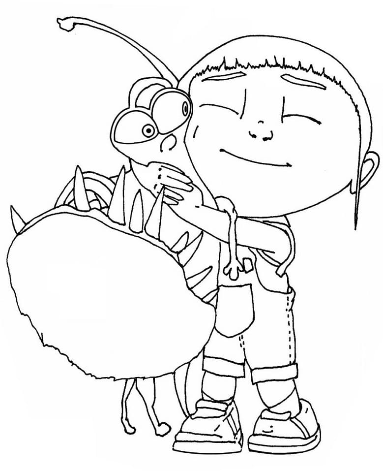 Desenho de Meu Malvado Favorito para Colorir e Pintar Pdf