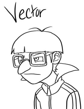 Desenho Vector de Meu Malvado Favorito para Colorir