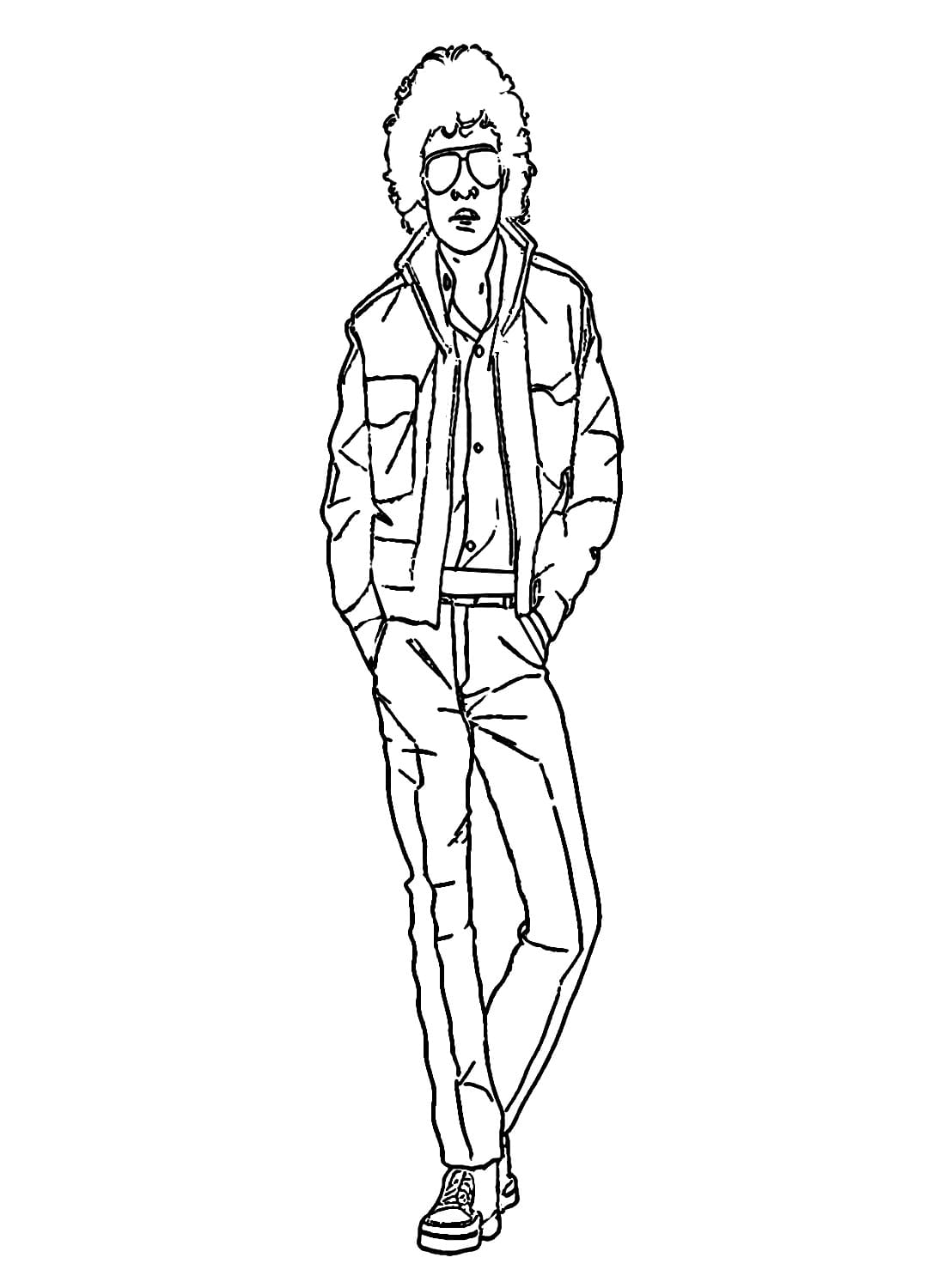 Desenho de Cantor Michael Jackson para Colorir