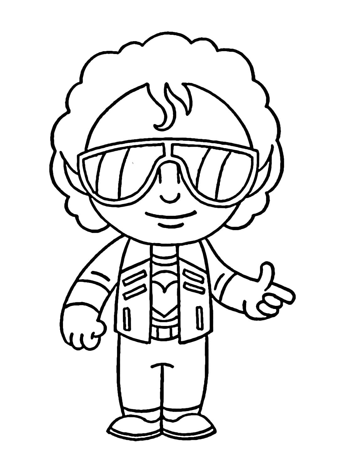 Desenho de Chibi Michael Jackson para Colorir