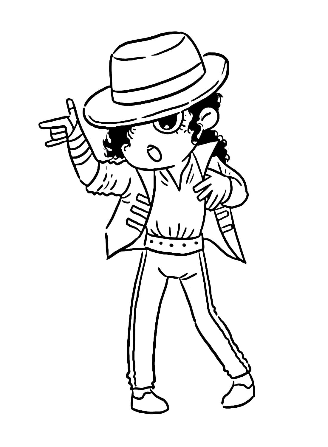 Desenho de Lindo Michael Jackson para Colorir