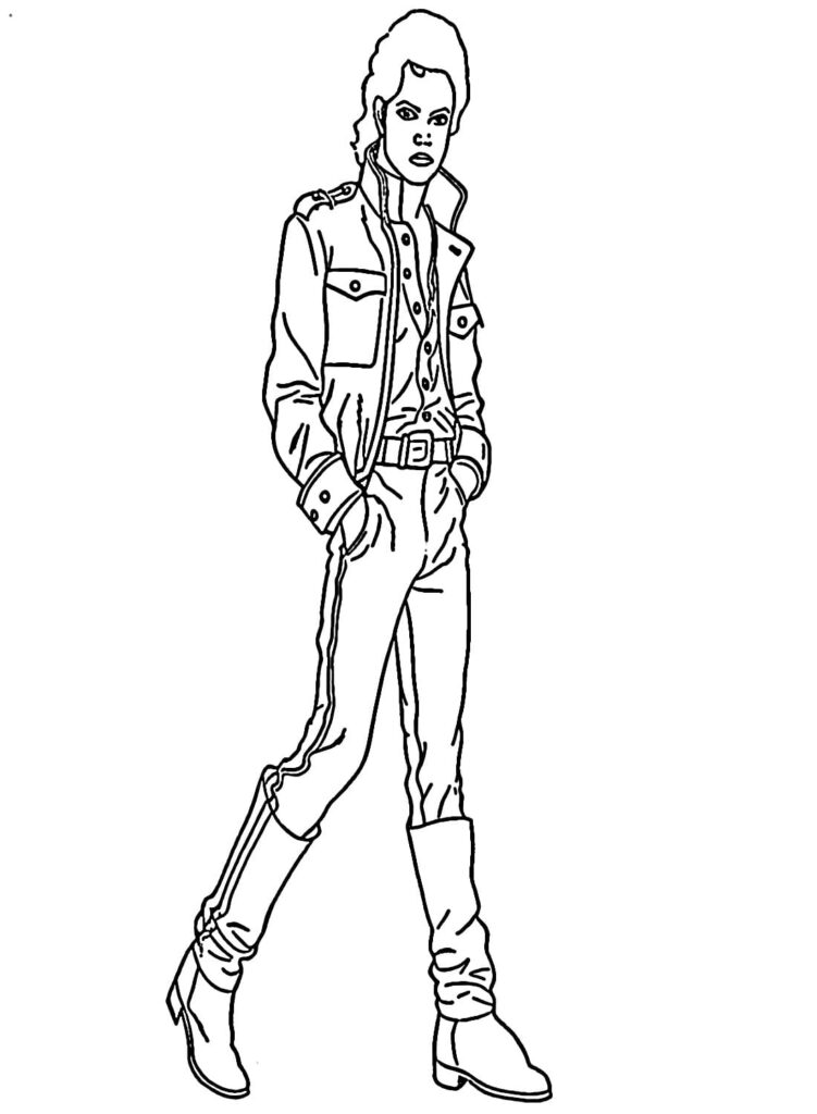Desenho de Michael Jackson Baixar Imprimivel