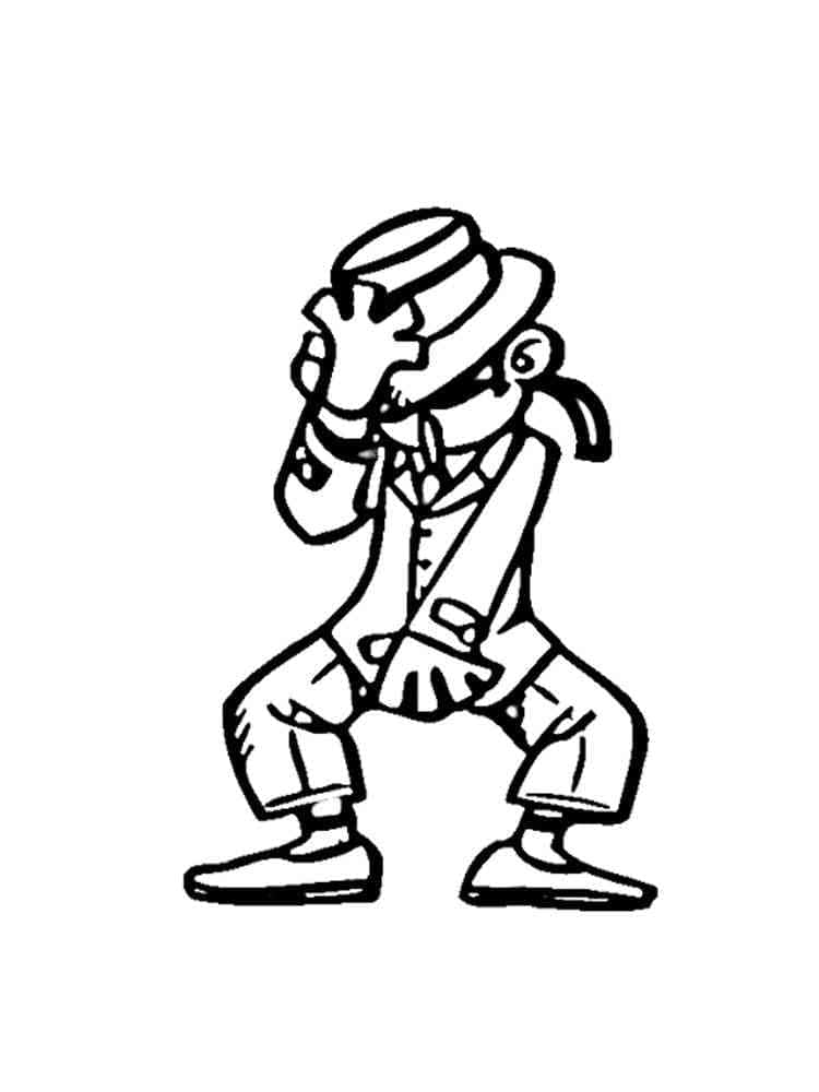 Desenho de Michael Jackson Engraçado para Colorir