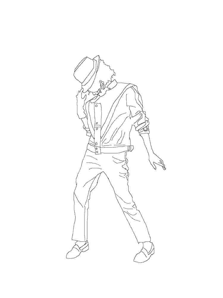 Desenho de Michael Jackson Imagem para Colorir