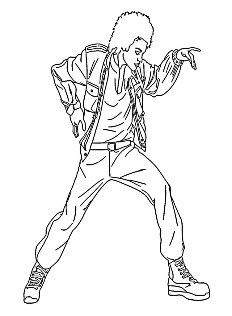 Desenho de Michael Jackson para Colorir