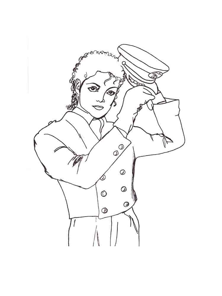 Desenho de Michael Jackson Show para Colorir