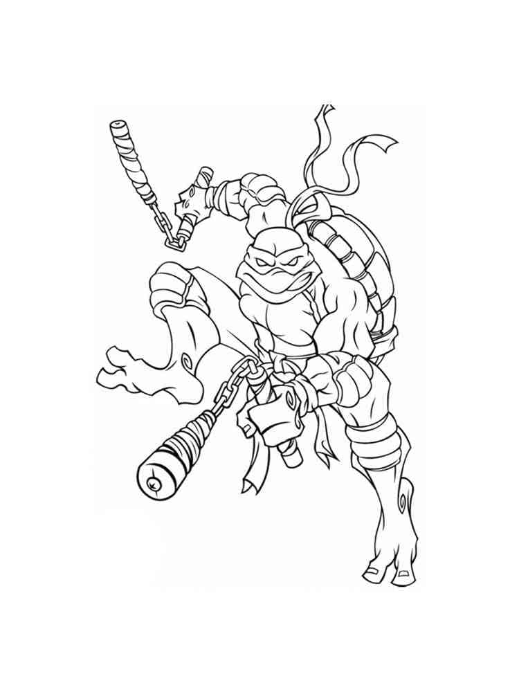 Desenho de Imagem de Michelangelo Tartarugas Ninjas para Colorir