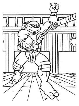 Desenho de Michelangelo Tartarugas Ninjas incrível para Colorir